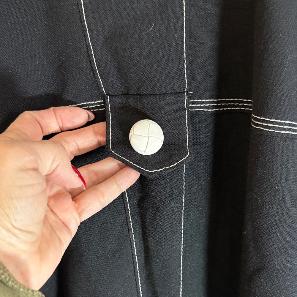 Vintage Black Button-Up Jacket - Picture 8 of 12